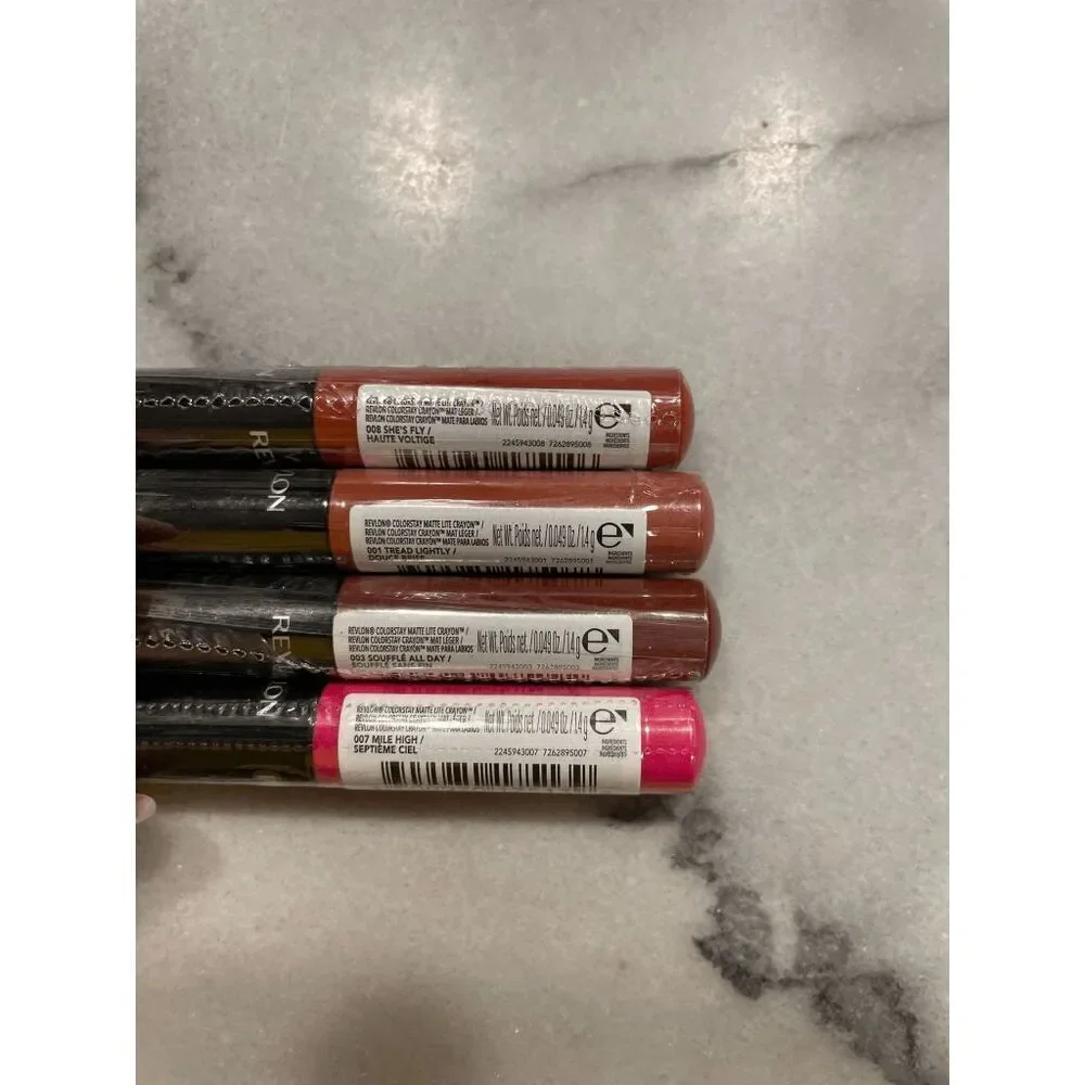 Revlon Colorstay Matte Lip Lite Crayon Lot of 4